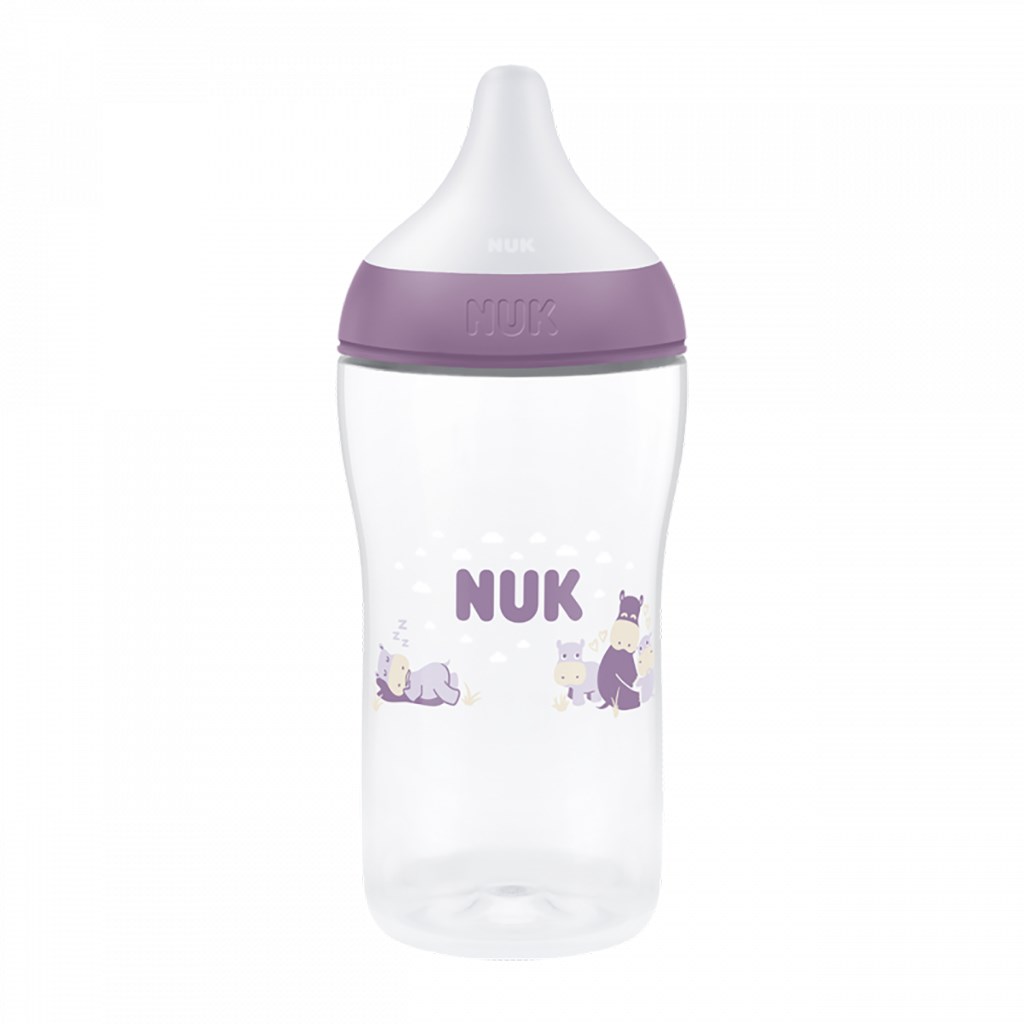 E-shop Kojenecká fľaša NUK Perfect Match s kontrolou teploty Hippo 260 ml - 59547