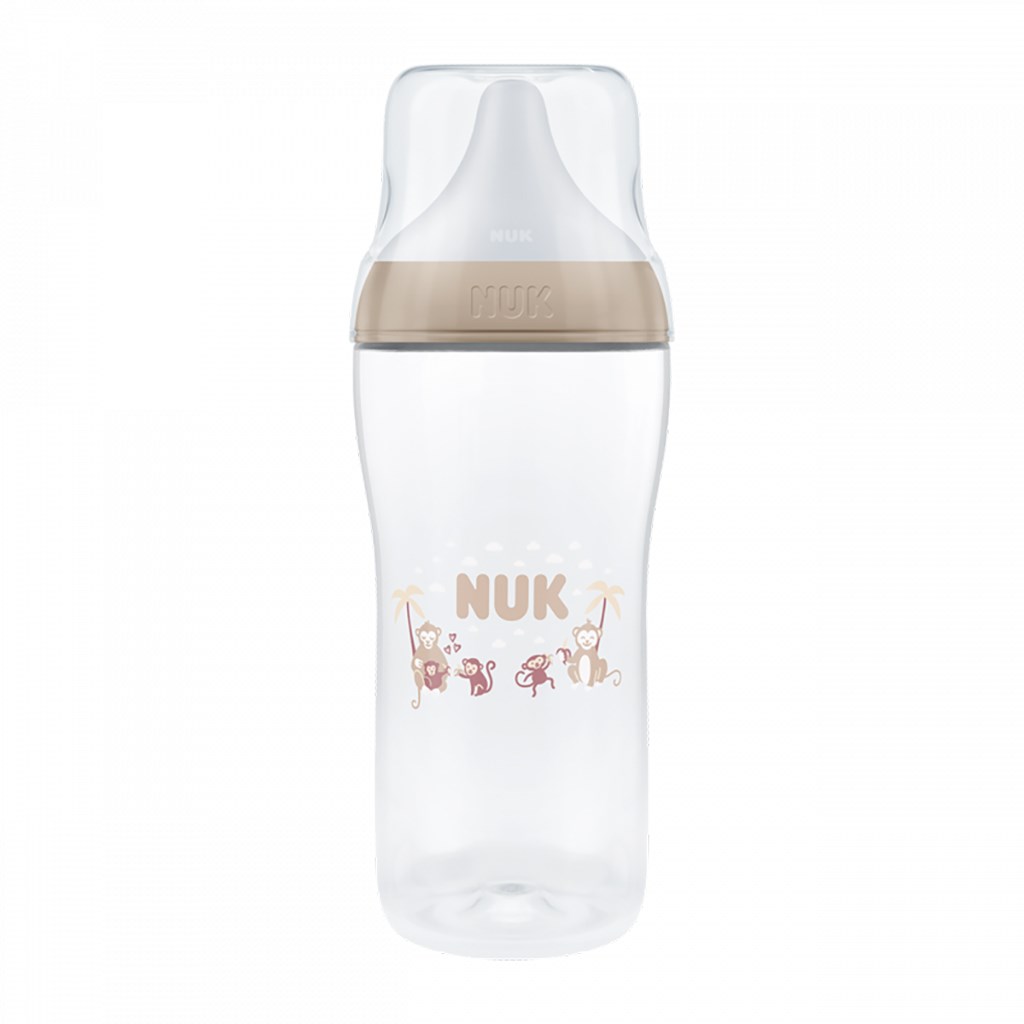 E-shop Kojenecká fľaša NUK Perfect Match s kontrolou teploty XL Monkey 360 ml - 59548