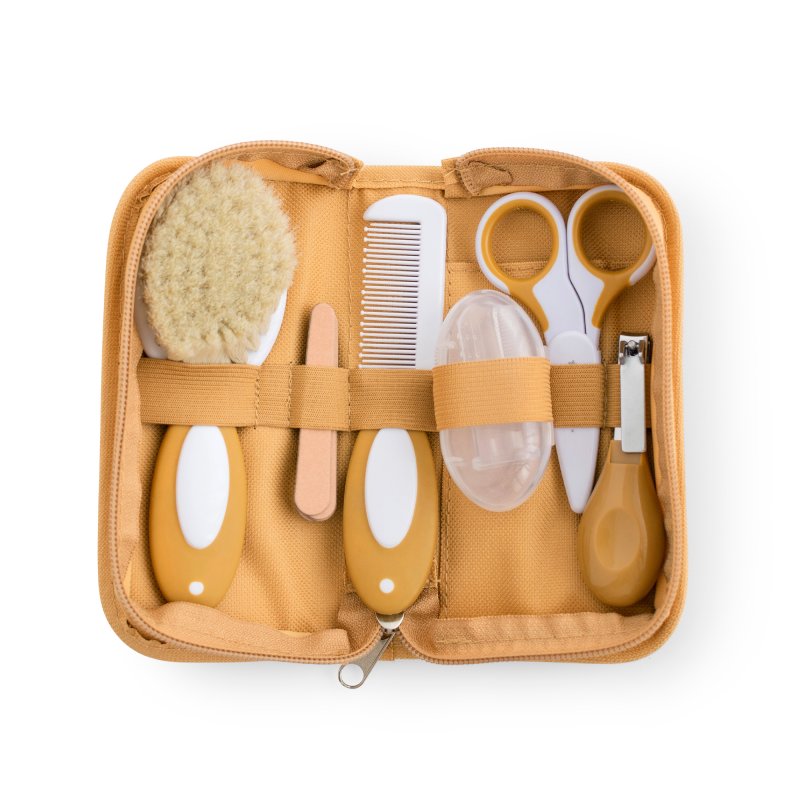 E-shop Saro Baby Hygienický set v textilnom púzdre Mustard