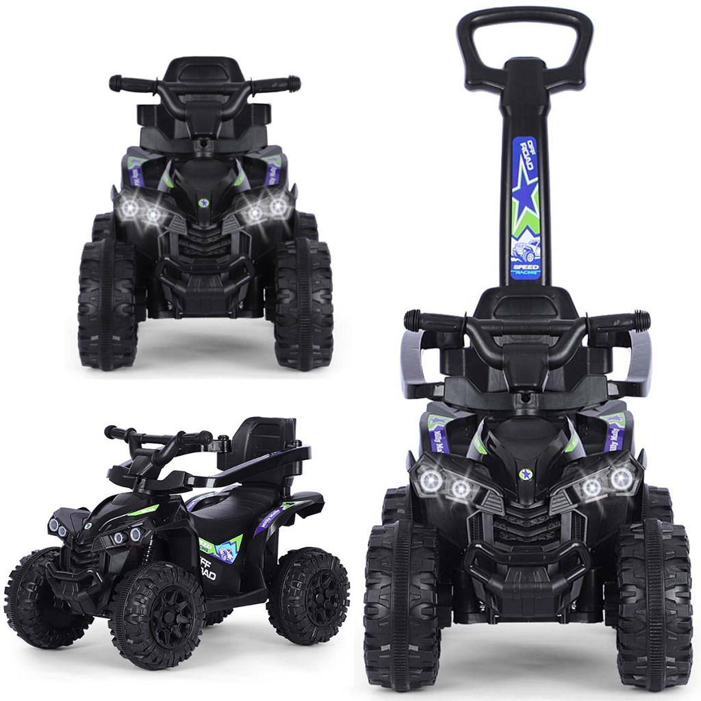 E-shop Detské odrážadlo s vodiacou tyčou Milly Mally Wild 3v1 black - 59561