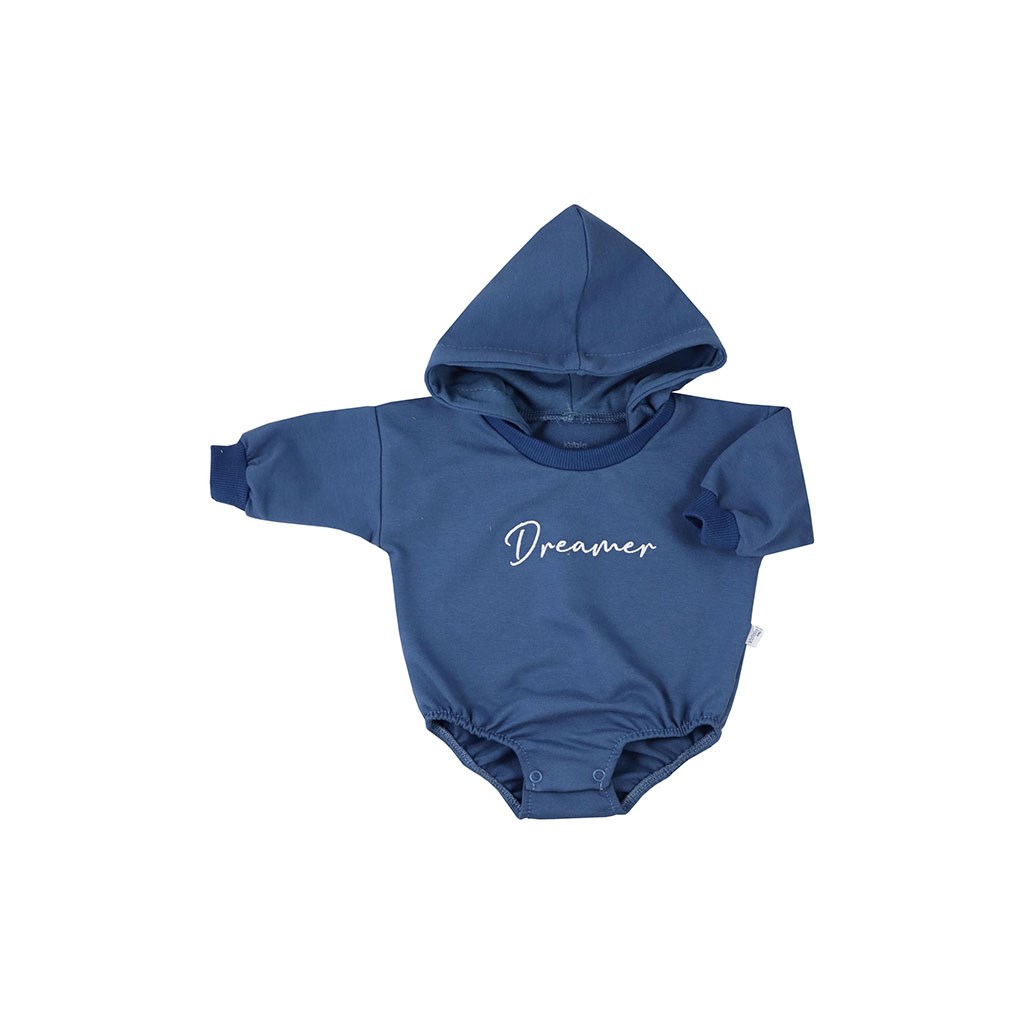 E-shop Dojčenské teplákové body s kapucňou baggy Koala Dreamer modrá, 74 (6-9m) - 51406