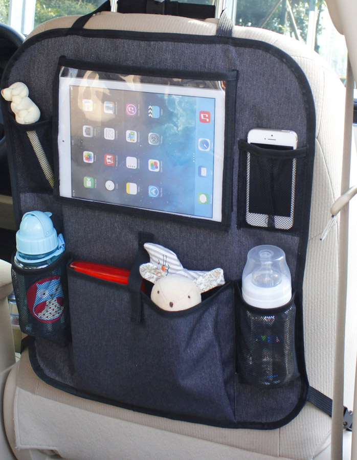 E-shop Baby Dan BabyDan Vreckár do auta s vreckom na tablet, Luxury Grey
