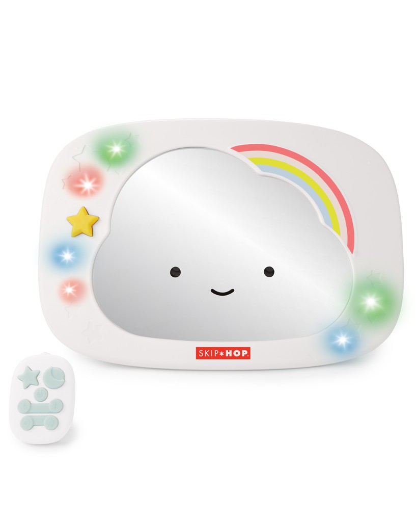 E-shop SKIPHOP SKIP HOP Zrkadlo spätné do auta so svetlami a zvukmi Silver Lining Cloud