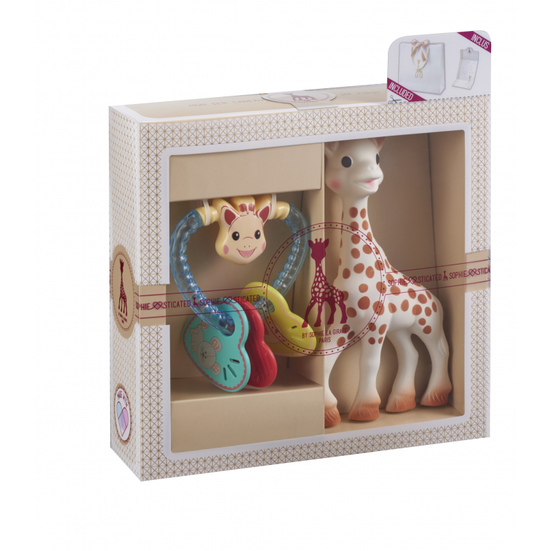 E-shop Vulli Darčekový set – žirafa Sophie + hrkálka