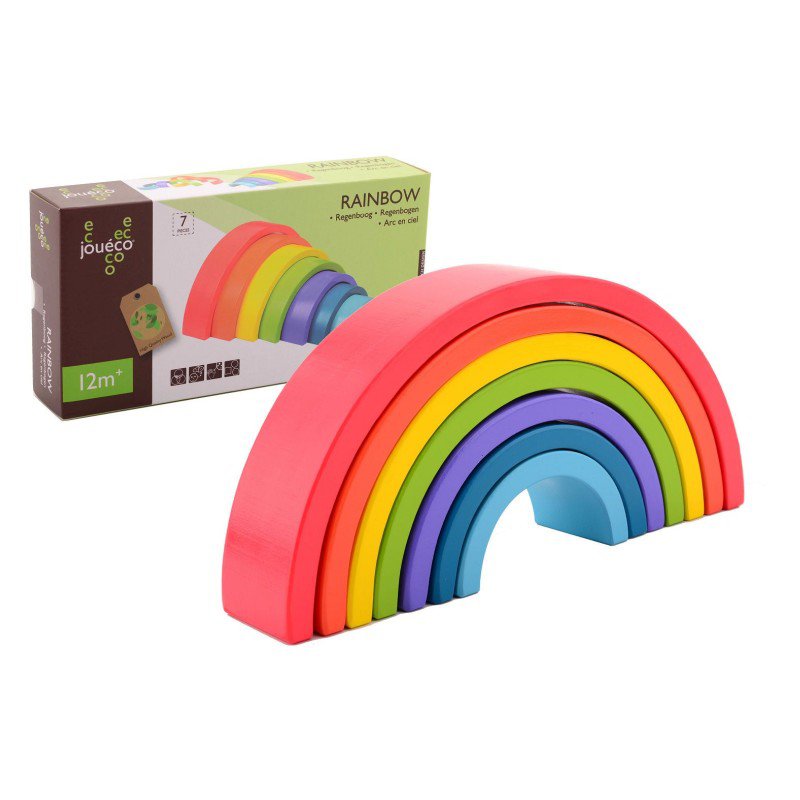 E-shop Jouéco Drevená dúha Rainbow 7ks 12m+
