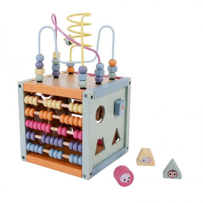 E-shop Jouéco The Wildies Family drevená kocka Activity 18m+