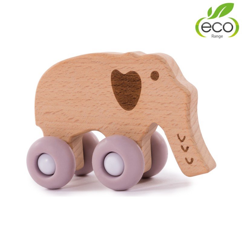 E-shop Bo Jungle Drevená hračka B-WOODY Elephant Pastel Pink