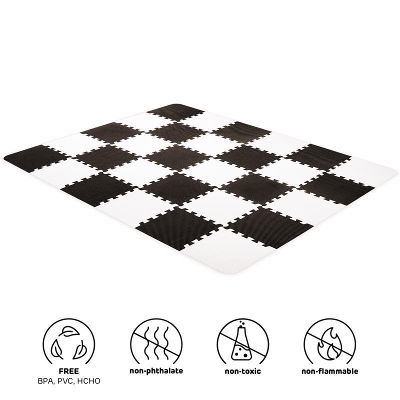 E-shop KINDERKRAFT Podložka penová puzzle Luno 150 x 180 cm Black, 30 ks