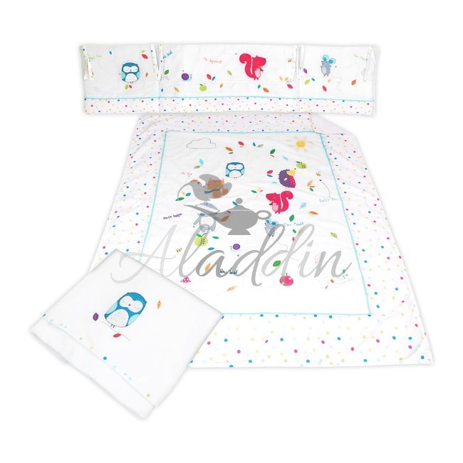 E-shop Silvercloud 3dielna sada do postieľky Sleepy forest friends