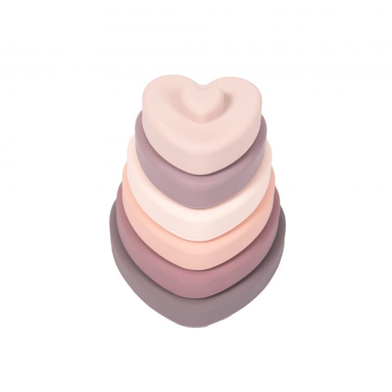 E-shop Bo Jungle Silikónová stohovacia hryzátka B-Silicone Hearts