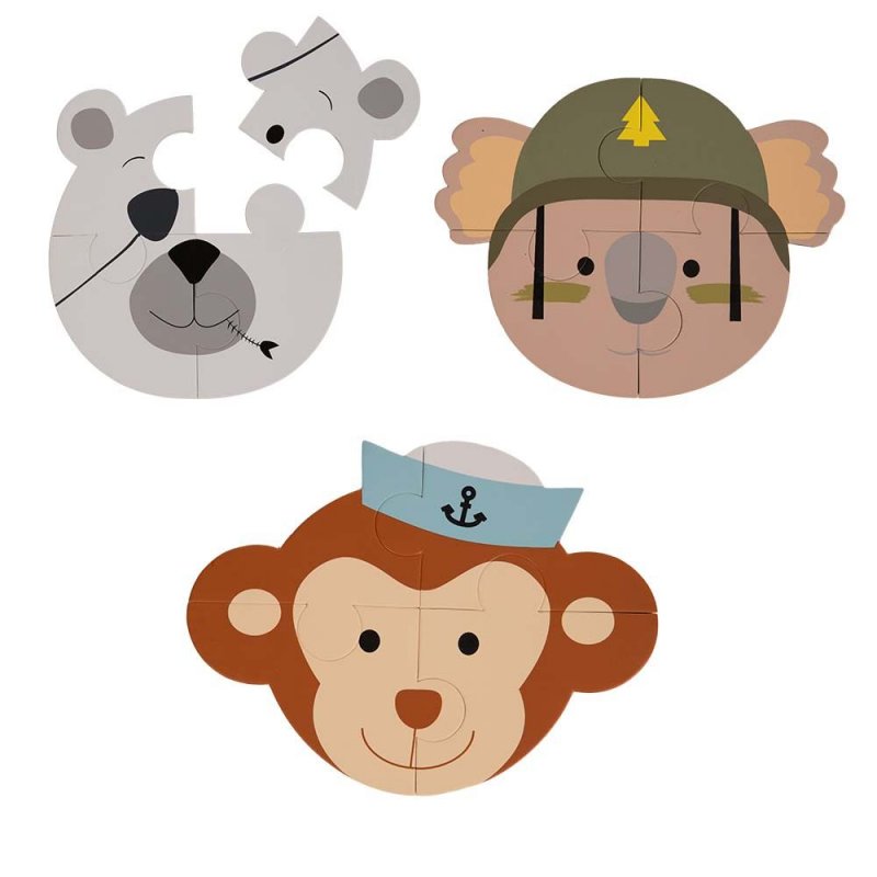 E-shop Bo Jungle Penové puzzle B-Animal Monkey/Bear/Koala