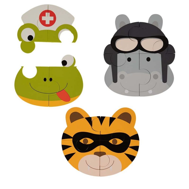 E-shop Bo Jungle Penové puzzle B-Animal Tiger/Hippo/Frog