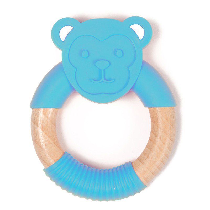 E-shop Bo Jungle Hryzátko B-TEETHER ANIMAL WOOD Blue Monkey