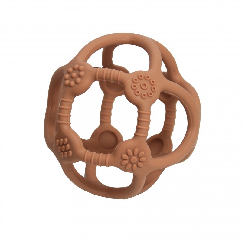 E-shop Bo Jungle Silikónové hryzátko B-BALL Terracotta