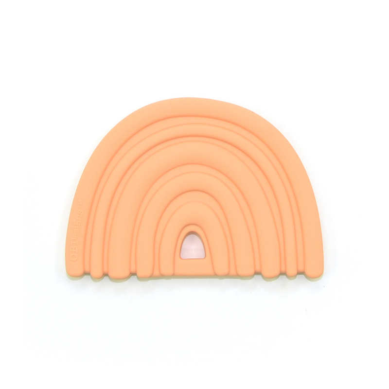 E-shop O.B. Designs OB Designs Silikónová hryzačka dúha, Peach