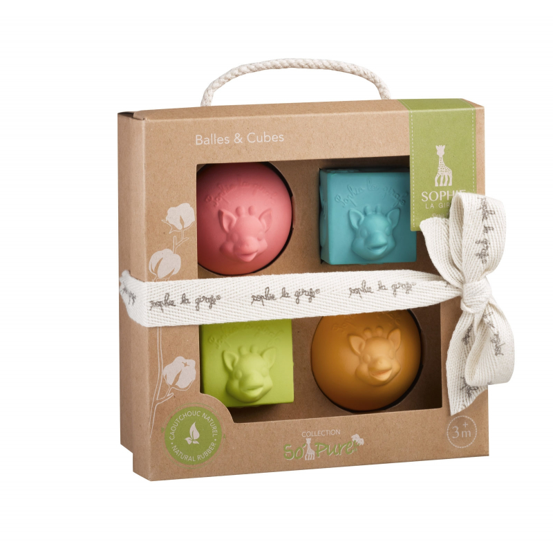 E-shop Vulli So'Pure Set 2 loptičiek & 2 kociek