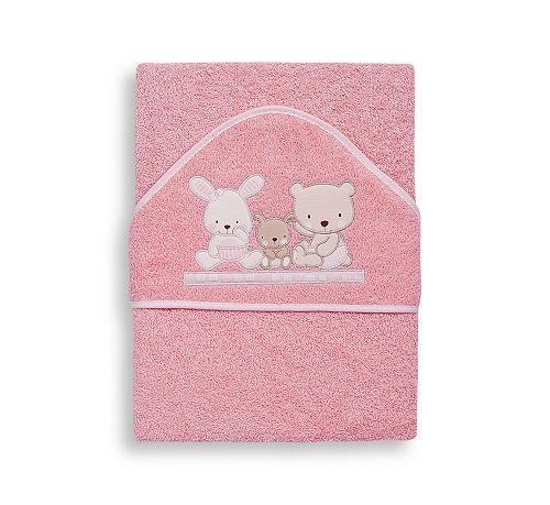 E-shop INTERBABY | Osuška froté LOVE - RUŽOVÁ