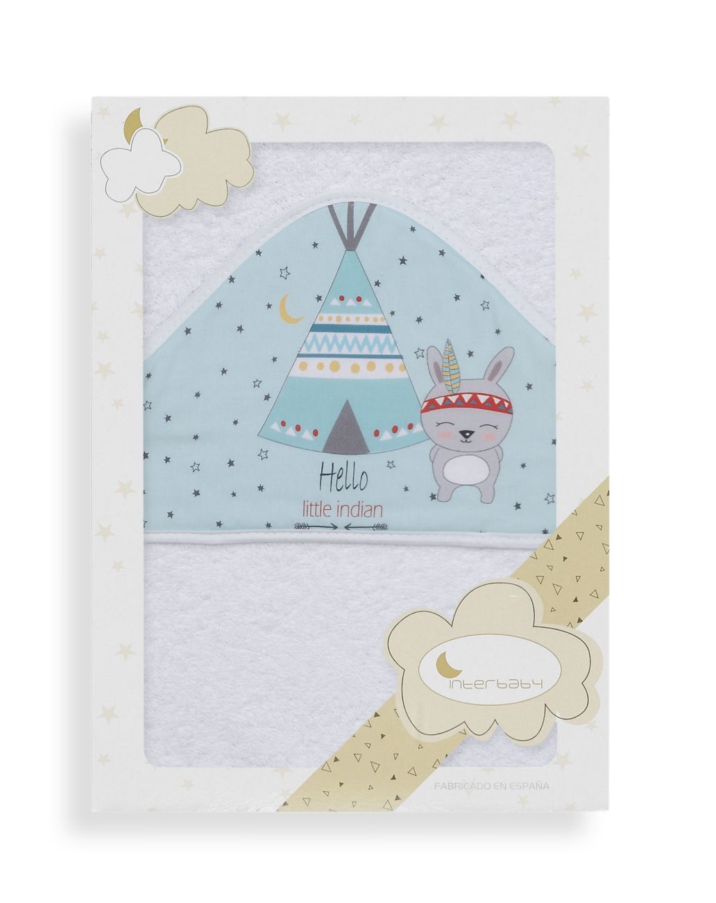 E-shop INTERBABY | Osuška froté TEEPEE - BIELO/ZELENÁ