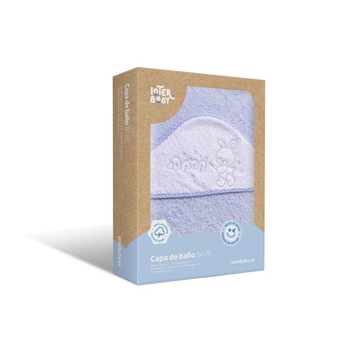 E-shop INTERBABY | Osuška froté KRÁLIČEK BEBE - MODRÁ