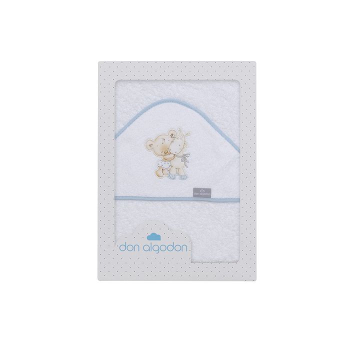 E-shop INTERBABY | Osuška froté MACKO MARCO - BIELO/MODRÁ