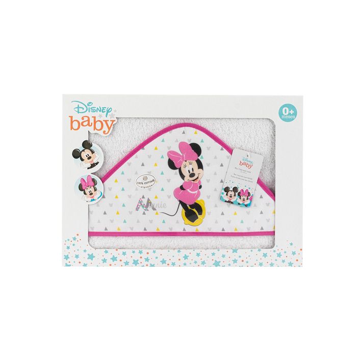 E-shop INTERBABY | Osuška froté MINNIE - BIELO/RUŽOVÁ