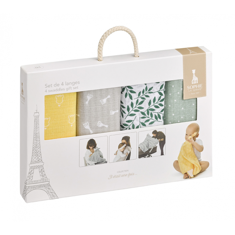 E-shop Vulli Set 4 farebných plien 70x70 cm