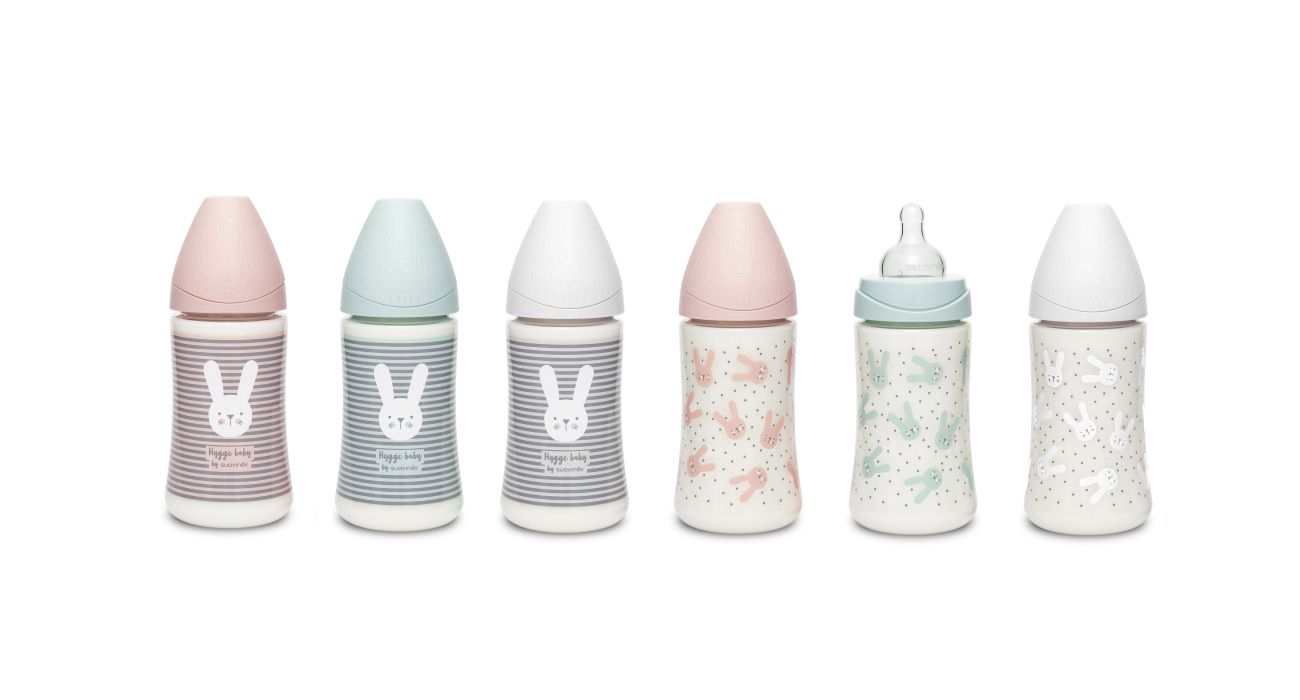 E-shop SUAVINEX | Premium fľaša 270 ml 3P HYGGE prúžky - ružová