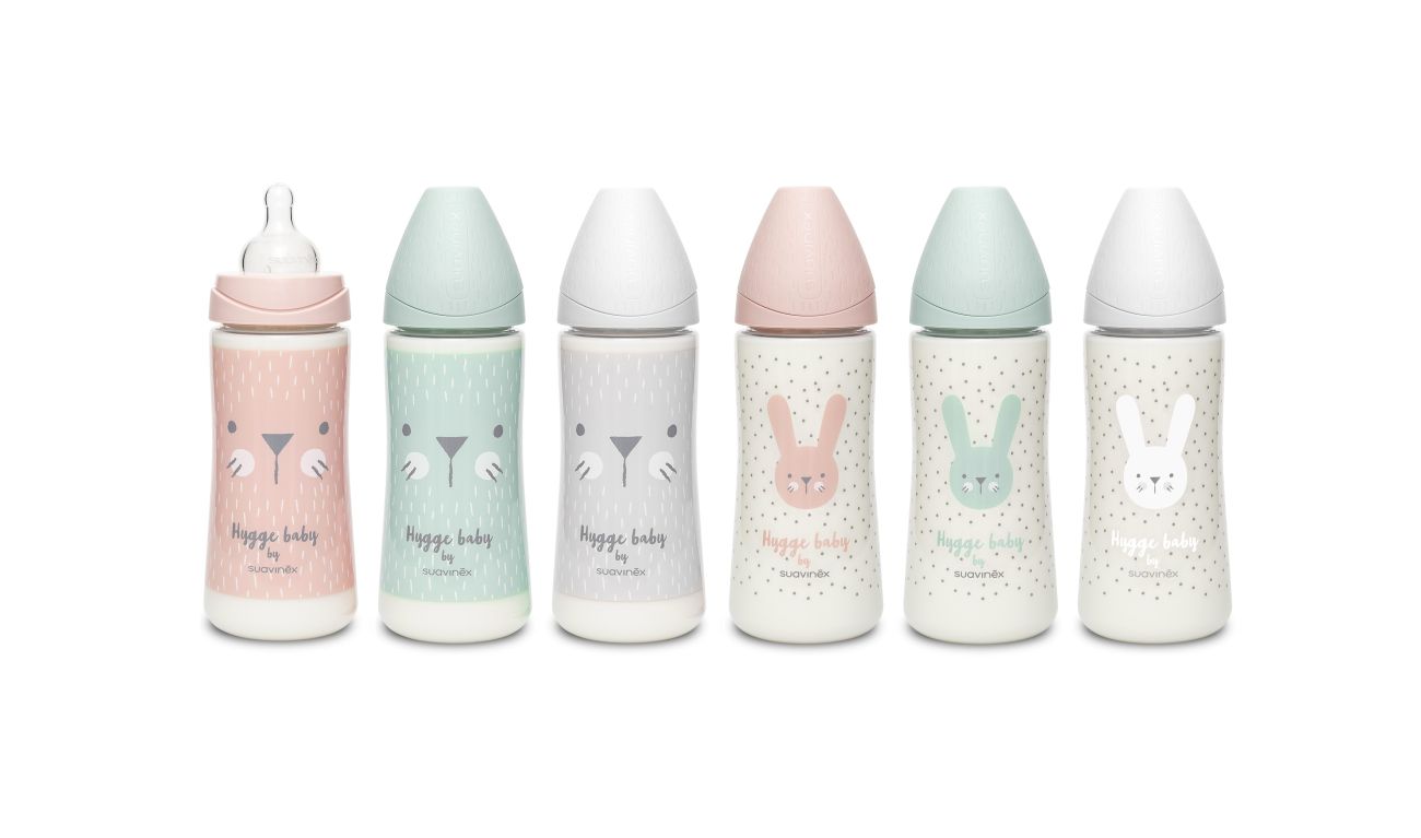 E-shop SUAVINEX | Pemium fľaša 360 ml L HYGGE fúziky - sivá