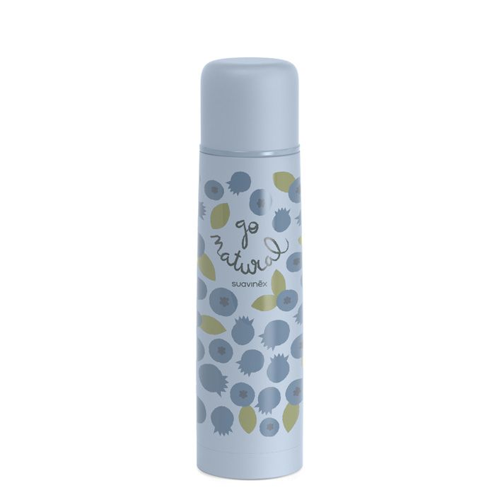 E-shop SUAVINEX | TERMOSKA na tekutiny GO NATURAL - modrá čučoriedka
