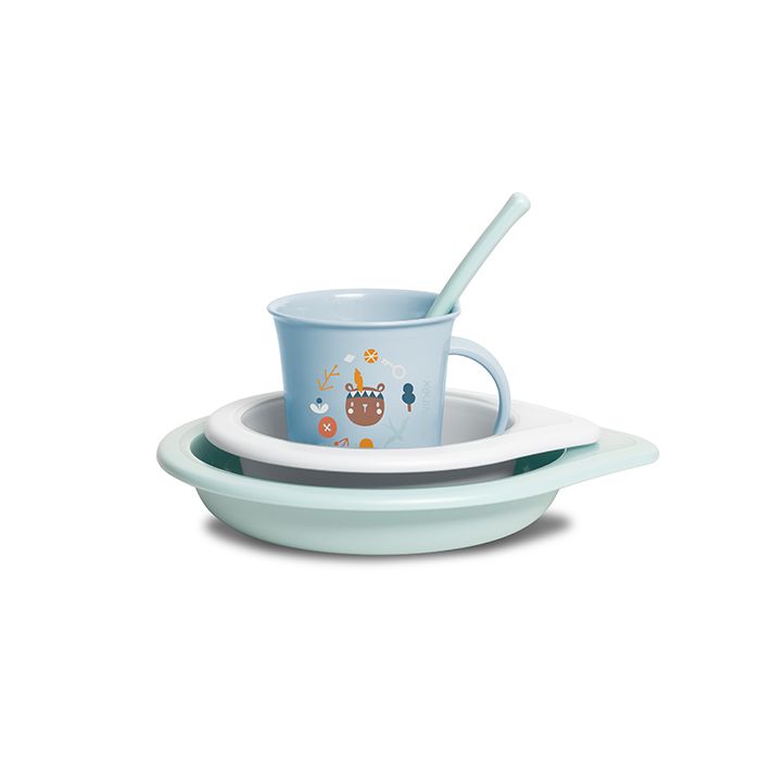 E-shop SUAVINEX | Jedálenský set FOREST +6 m - modrá