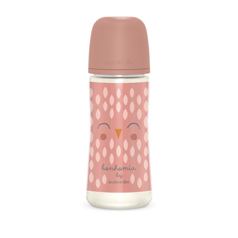 E-shop SUAVINEX | Fľaša BONHOMIA 360 ml fyziologická SX PRO +6 LF - ružová