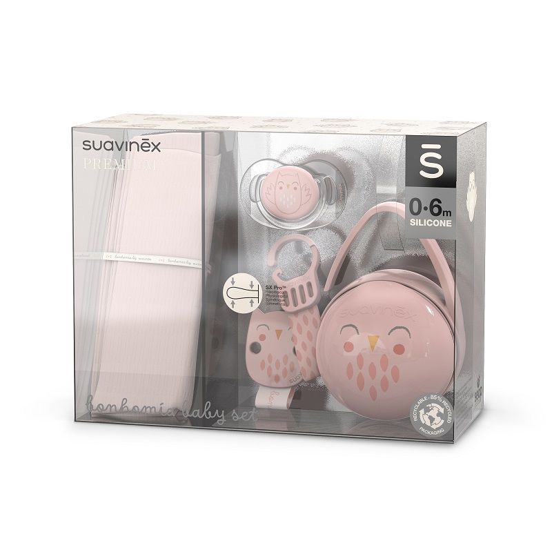 E-shop SUAVINEX | Darčekový baby set BONHOMIA - ružový