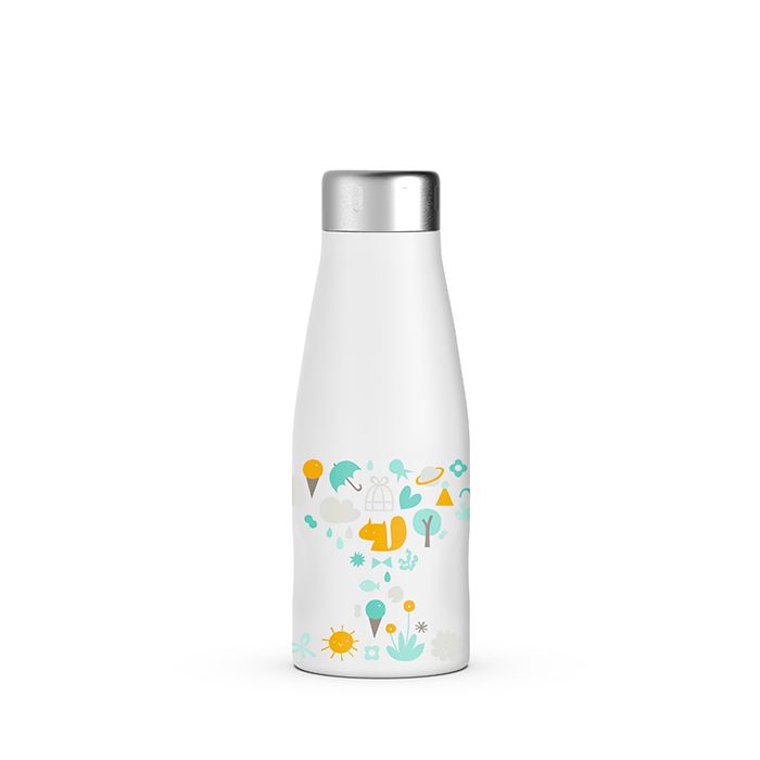 E-shop SUAVINEX | TERMO NEREZOVÁ FĽAŠA 350ml MEMORIES BIELA