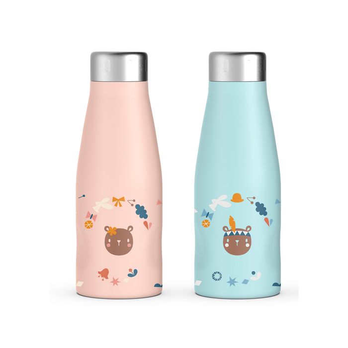 E-shop SUAVINEX | TERMO NEREZOVÁ FĽAŠA 350ml FOREST MODRÁ