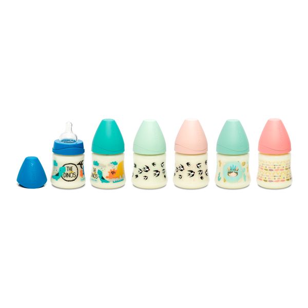 E-shop SUAVINEX | FĽAŠA Guľatý c. SILIKÓN 150 ml - MODRÝ DINO