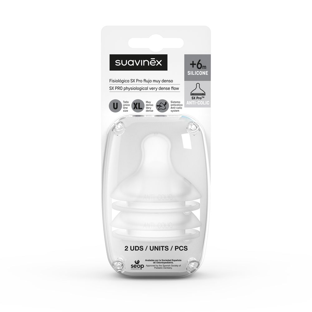 E-shop SUAVINEX | Náhradný cumlík SX PRO Fyziologický XL EXTRA SILNÝ PRIETOK 2 KUSY