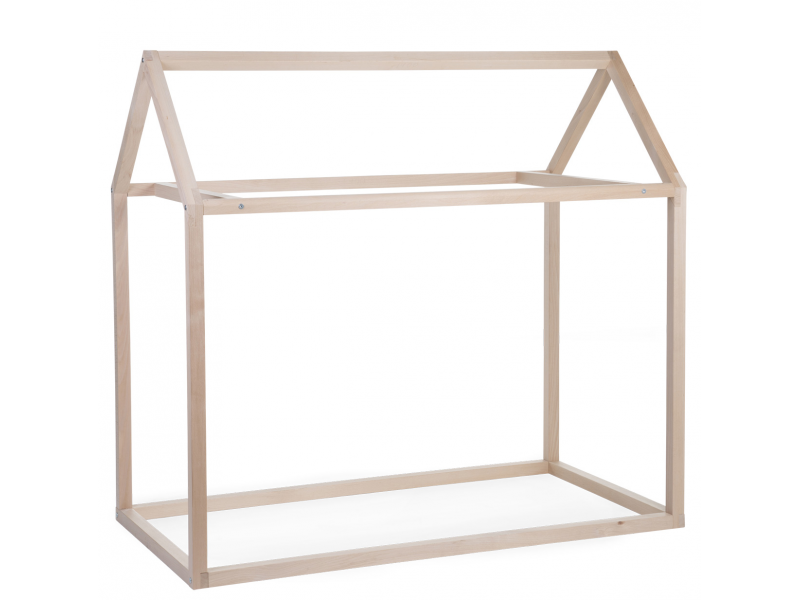 E-shop CHILDHOME Rám postele Domček Natural 70x140cm