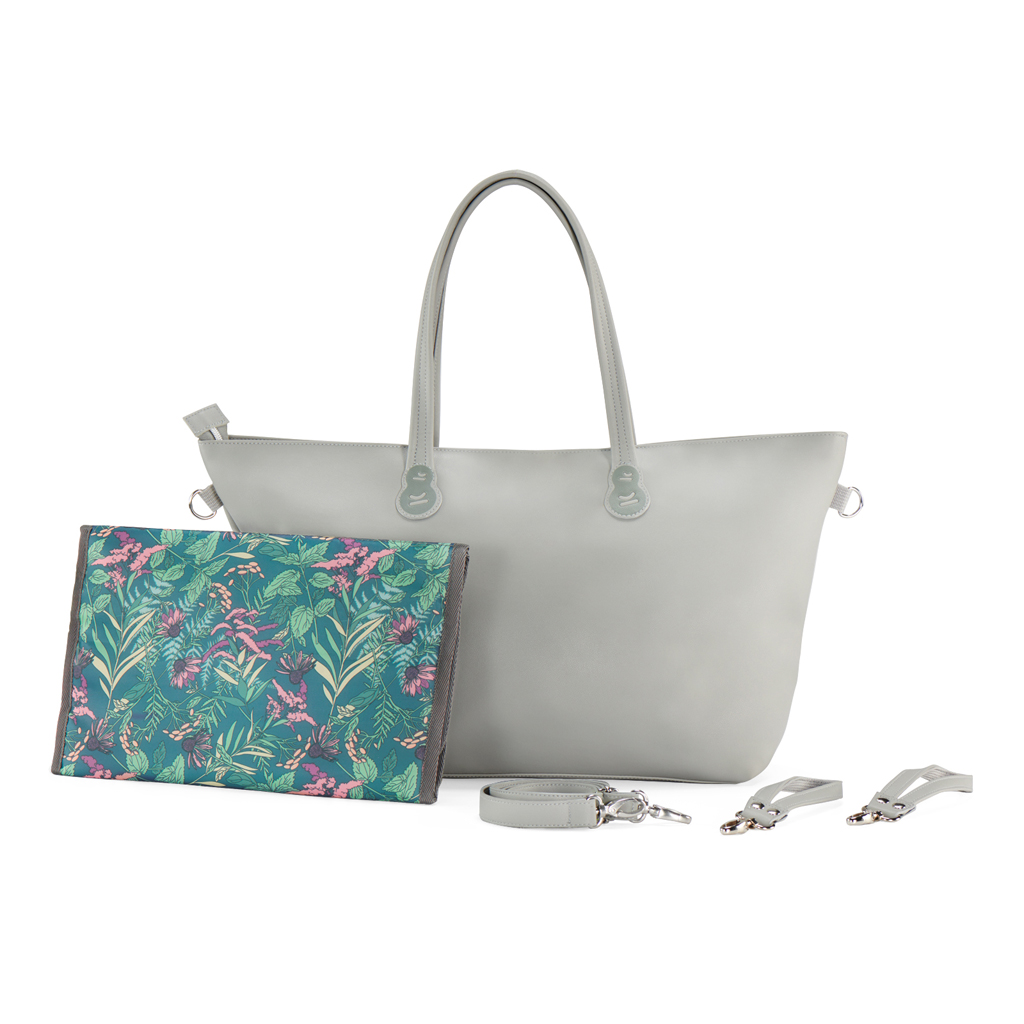 E-shop KINDERKRAFT SELECT Taška prebaľovacia Treasurebag Light Grey Nature Vibes, Premium