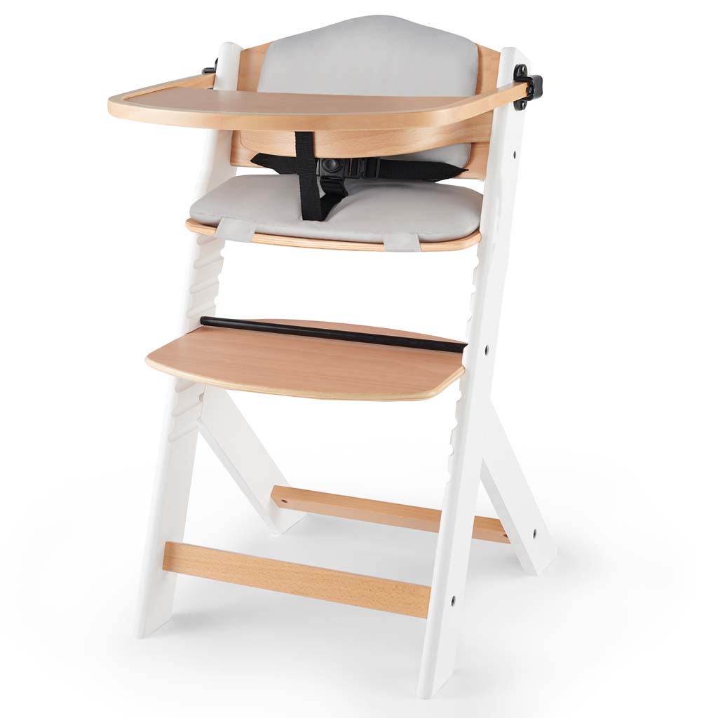 E-shop Kinderkraft select KINDERKRAFT Stolička jedálenská Enock s polstrovaním White wooden, Premium