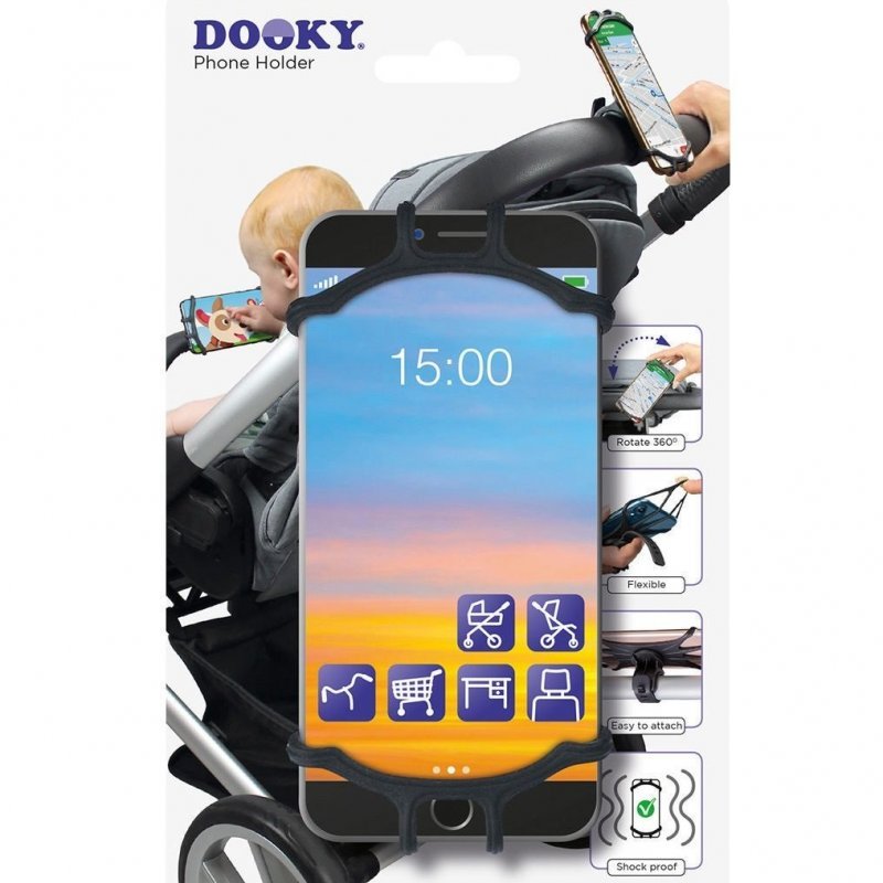 E-shop Dooky Univerzálny držiak na mobilný telefón Black