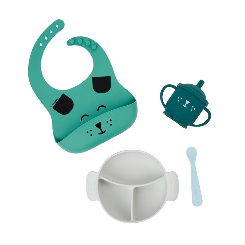 E-shop Babymoov Silikónová jedálenská sada LEARN´ISY KIT Dog