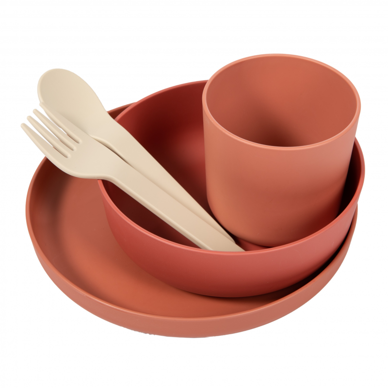 E-shop Bo Jungle Jedálenská sada CPLA 5ks Terracotta