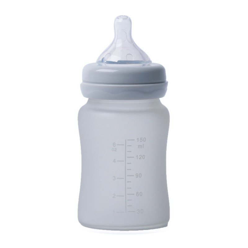 E-shop Bo Jungle Sklenená fľaša s úchytmi B-Thermo 150ml Grey