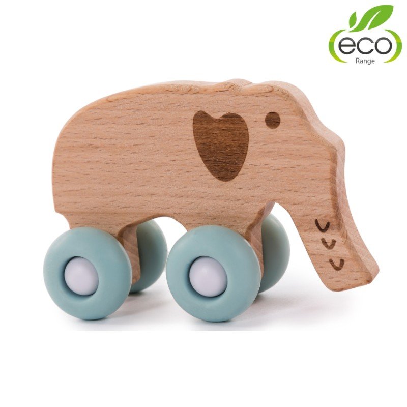 E-shop Bo Jungle Drevená hračka B-WOODY Elephant Pastel Blue