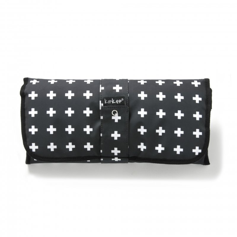 E-shop KipKep Prebaľovacia podložka NAPPER Crossy Black (bavlna)