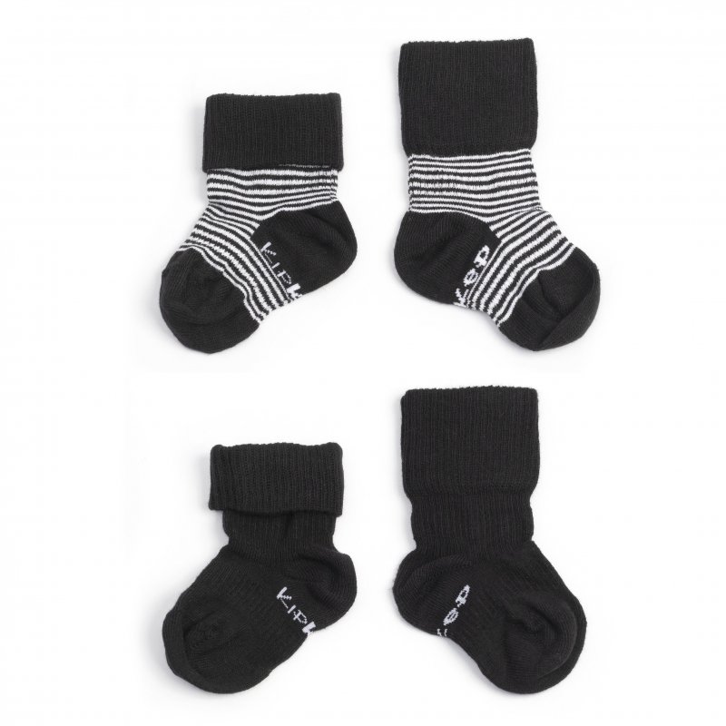 E-shop KipKep Detské ponožky Stay-on-Socks 6-12m 2páry Black Stripes