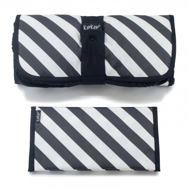 E-shop KipKep Prebaľovací set NAPPER COMBI-SET Black Stripes (kožúšok)