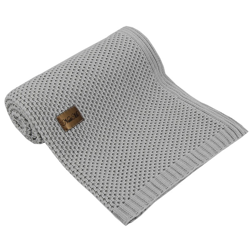 E-shop Natimi KOC-10 Bavlnená dečka farba:light grey