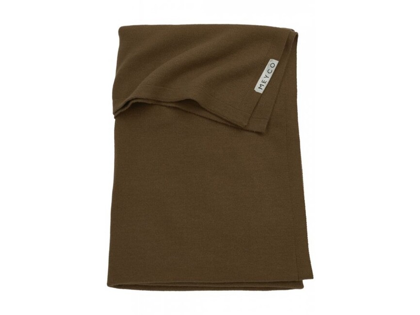 E-shop Meyco deka do kočíka Knit basic 75x100 cm farba:chocolate