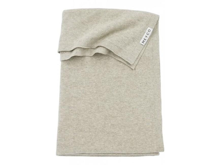 E-shop Meyco deka do kočíka Knit basic 75x100 cm farba:sand melange